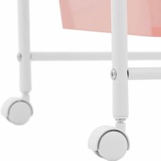 shumee Kadeřnický vozík koupelnový asistent 4 zásuvky 36 x 32 x 76 cm - růžová bílá