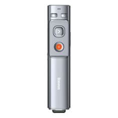 Greatstore Dálkové ovládání laserového ukazovátka pro prezentace na PC s vestavěnou dobíjecí baterií Orange Dot grey