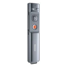 Greatstore Dálkové ovládání laserového ukazovátka pro prezentace na PC s vestavěnou dobíjecí baterií Orange Dot grey