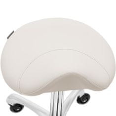 Greatstore Kosmetická stolička sedlo stolička na kolečkách York do 150 kg béžová
