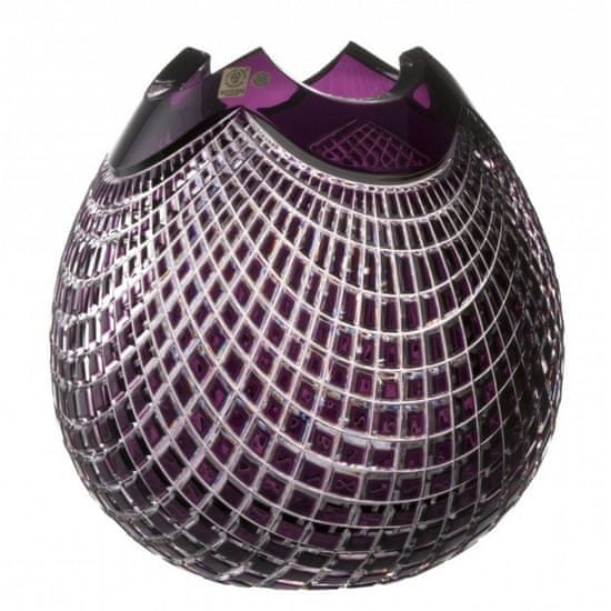 Caesar Crystal Váza Quadrus, barva fialová, výška 280 mm