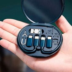 Mormark Univerzální Nabíječka, Cestovní nabíječka, Sada nabíjecích kabelů (USB, 2x USB-C, MicroUSB, iPhone) | TECHUB