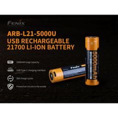 Fenix Baterie 21700 5000 mAh s USB-C (Li-Ion) - nabijecí, 1 ks