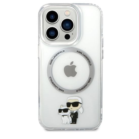 Karl Lagerfeld & Choupette NFT průhledný kryt s MagSafe na iPhone 14 Pro Max