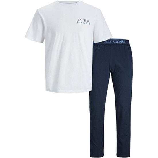 Jack&Jones Pánské pyžamo JACALEX Standard Fit 12252292 White