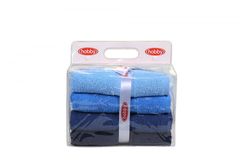 L'essentiel Sada 4 ručníků RAINBOW 50x90 cm modrá