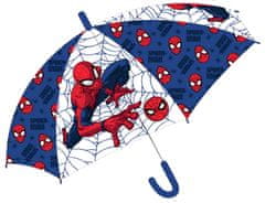 MARVEL COMICS Dětský automatický deštník bílo-modrý 74cm - Spiderman znak