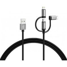 Varta USB kabel, 3-in-1, USB-A - Light/Micro/C, 2 m, 57937101111