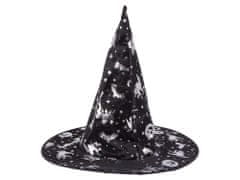 Verk Dětský čarodějnický klobouk Helloween černostříbrná