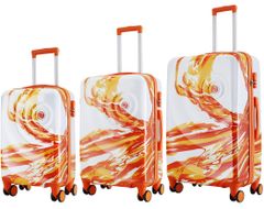 SEMI LINE Sada kufrů T5655 White/Orange 3-set