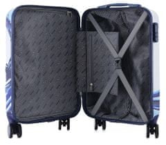 SEMI LINE Příruční kufr T5653 White/Blue