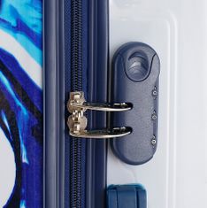 SEMI LINE Velký kufr T5653 White/Blue