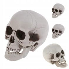 Korbi Umělá lebka, šedě stínovaná halloweenská dekorace, 11 cm