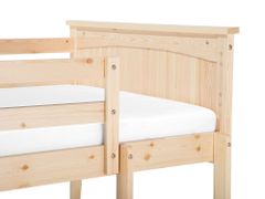 Beliani Světlá dřevěná patrová postel 90x200 cm RADON