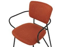 Beliani Sada 2 čalouněných jídelních židlí oranžové ELKO