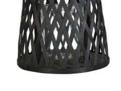 Beliani Bambusová lucerna na svíčku 38 cm černá MACTAN