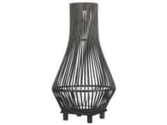 Beliani Bambusová lucerna na svíčku 58 cm černá LEYTE