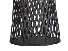 Beliani Bambusová lucerna na svíčku 58 cm černá MACTAN