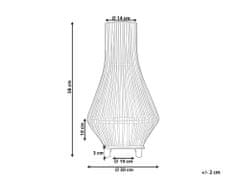 Beliani Bambusová lucerna na svíčku 58 cm černá LEYTE