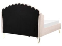 Beliani Čalouněná postel 140 x 200 cm béžová AMBILLOU