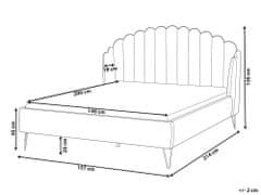 Beliani Čalouněná postel 140 x 200 cm béžová AMBILLOU