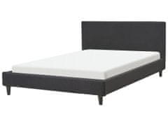 Beliani Čalouněná postel 140 x 200 cm černá FITOU