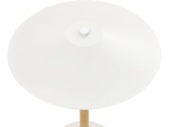 Beliani Dřevěná stolní lampa bílá MOPPY