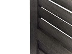 Beliani 4dílný dřevěný skládací paraván 170 x 163 cm tmavohnědý AVENES