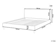 Beliani Náhradní potah na postel 140 x 200 cm hnědý FITOU