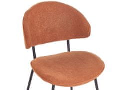 Beliani Sada 2 látkových jídelních židlí oranžové KIANA