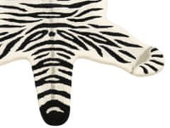 Beliani Vlněný dětský koberec ve tvaru tygra 100 x 160 cm bílý/černý SHERE