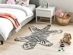 Beliani Vlněný dětský koberec ve tvaru tygra 100 x 160 cm bílý/černý SHERE