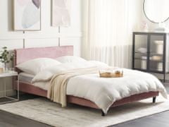 Beliani Náhradní potah na postel 140 x 200 cm růžový FITOU
