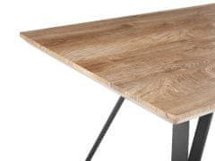 Beliani Jídelní souprava stolu a lavice světlé dřevo/černá UPTON