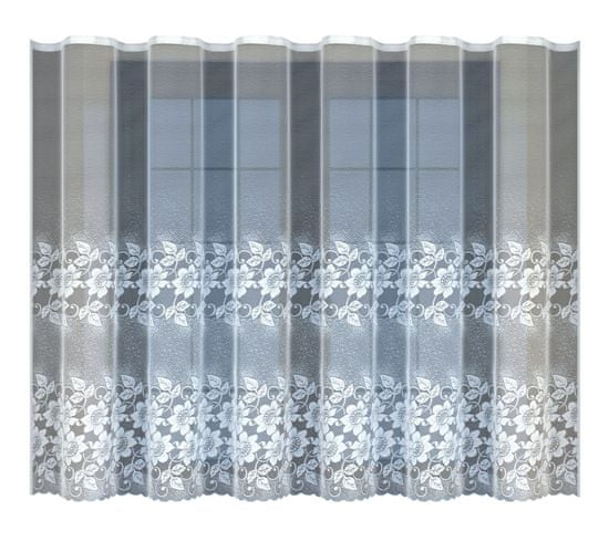 My Best Home Dekorační žakárová záclona s řasící páskou HIPSUT 160 bílá 300x160 cm MyBestHome