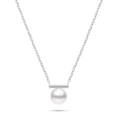 Brilio Silver Elegantní stříbrný set šperků s perlami SET249W (náušnice, náhrdelník)