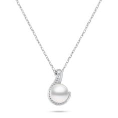 Brilio Silver Nadčasová sada šperků s pravými perlami SET240W (náušnice, náhrdelník)