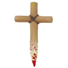 Guirca Halloweenská dekorace - Špičatý kříž 30 cm