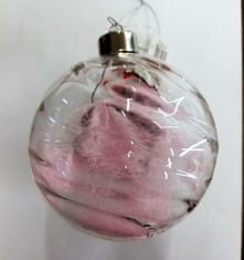 Colmore by Diga Vánoční ozdoba - průhledná koule s peříčky ø 10 cm, Colmore