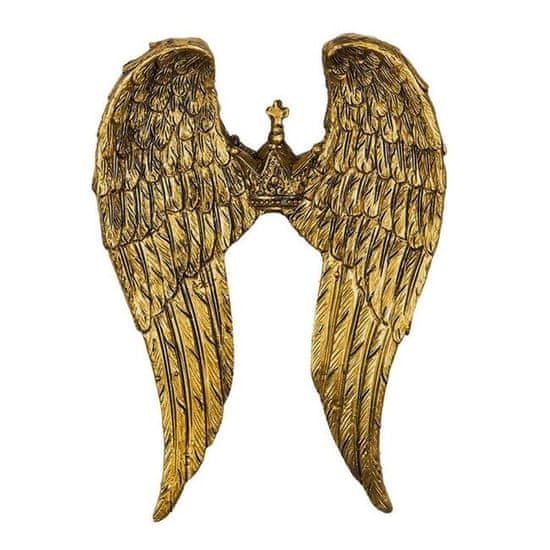 Clayre & Eef Vánoční ozdoba - Andělská křídla, zlatá