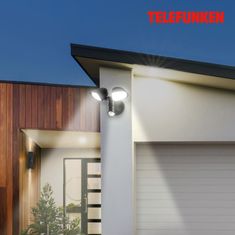 BRILONER BRILONER TELEFUNKEN LED venkovní bodové svítidlo s čidlem, 21,8 cm, 20 W, černá TF 304605TF