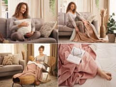 Dormeo CHARMING fleecová deka s kapsou na nohy 190x130cm Růžová