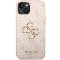 Guess Originální kryt GUESS 4G Big Metal Logo GUHCP15S4GMGPI for Apple iPhone 15 , barva růžová