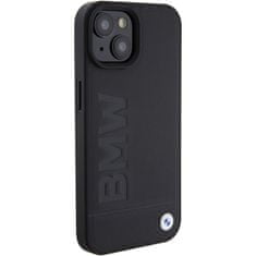Bmw Originální pouzdro Magsafe Leather Hot Stamp BMHMP15MSLLBK pro Iphone 15 Plus Black
