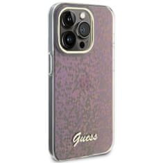 Guess Originální pouzdro IML Faceted Mirror Disco Iridescent hardcase GUHCP15XHDECMP pro Iphone 15 Pro Max pink