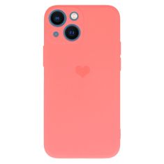 Vennus Kryt Vennus Heart Silicone pro Apple iPhone 14 , design 1 , barva korálová