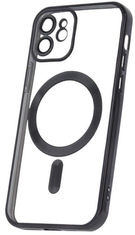Levně Forever Silikonové TPU pouzdro Mag Color Chrome pro iPhone 12 černé (TPUAPIP12MCCTFOBK)