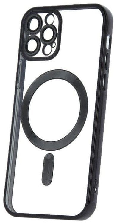 Levně Forever Silikonové TPU pouzdro Mag Color Chrome pro iPhone 12 Pro černé (TPUAPIP12PMCCTFOBK)