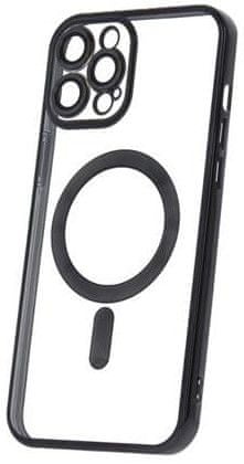 Levně Forever Silikonové TPU pouzdro Mag Color Chrome pro iPhone 12 Pro Max černé (TPUAPIP12PMMCCTFOBK)