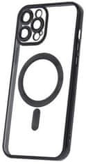 Forever Silikonové TPU pouzdro Mag Color Chrome pro iPhone 12 Pro Max černé (TPUAPIP12PMMCCTFOBK)